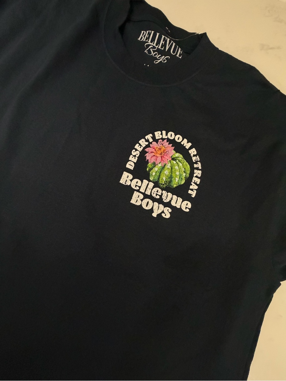 Men's Black Graphic Crewneck T‑Shirt - Desert Bloom View 3